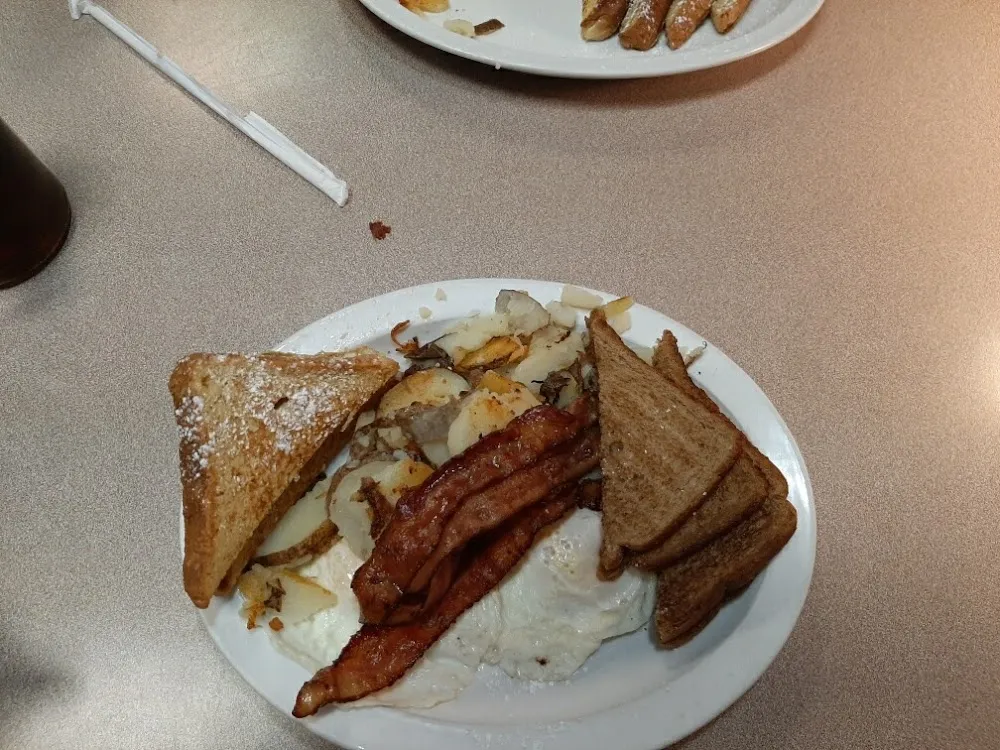 Eggs Bacon Potatoes and Toast